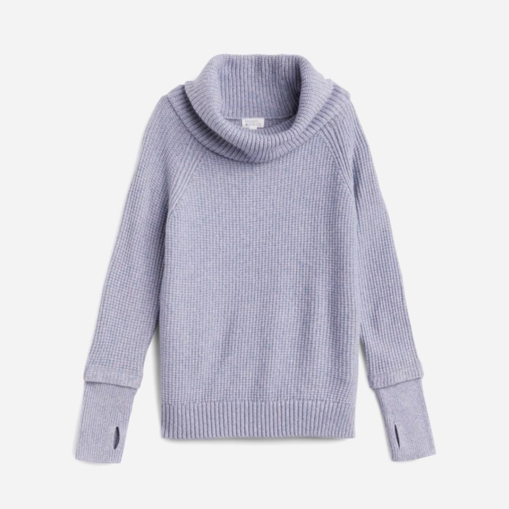 Market & Spruce Sharon Cowl Neck Waffle Stitch Pullover